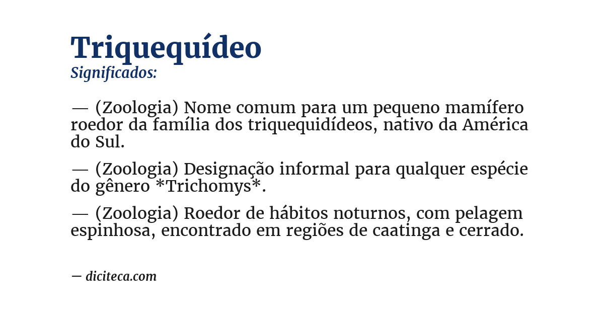 Significado de triquequídeo