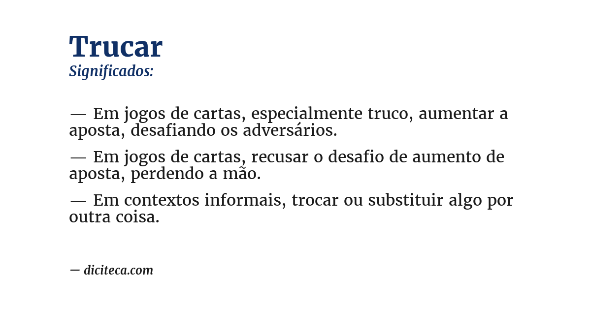 Significado de trucar