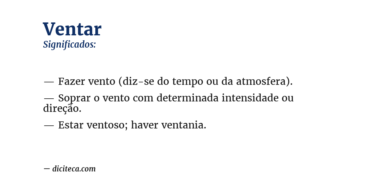 Significado de ventar