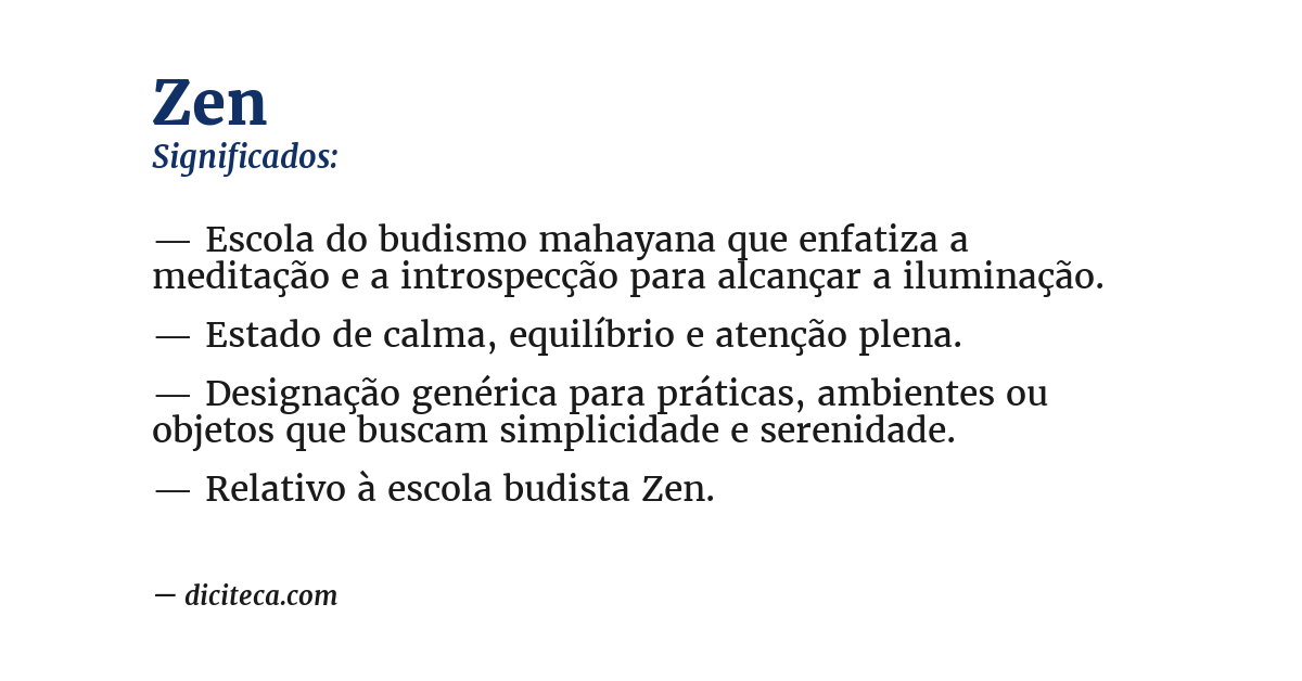 Significado de zen