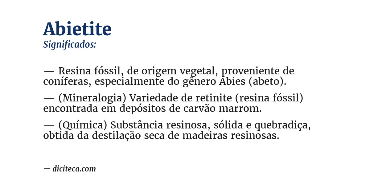 Significado de abietite