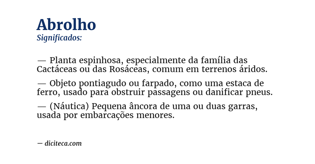 Significado de abrolho