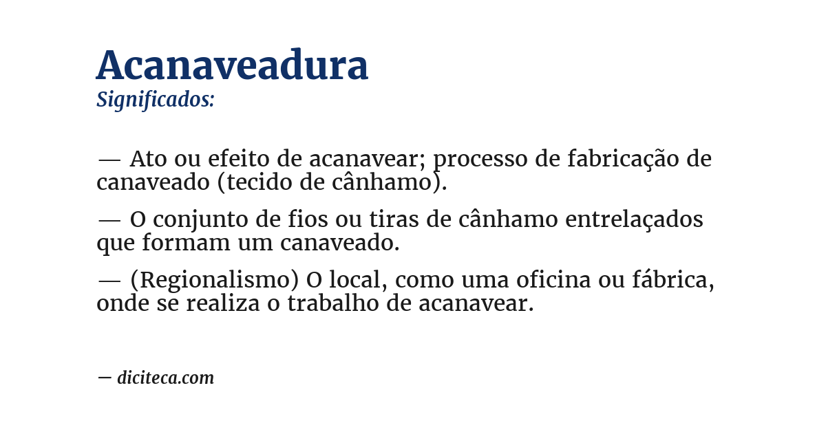 Significado de acanaveadura