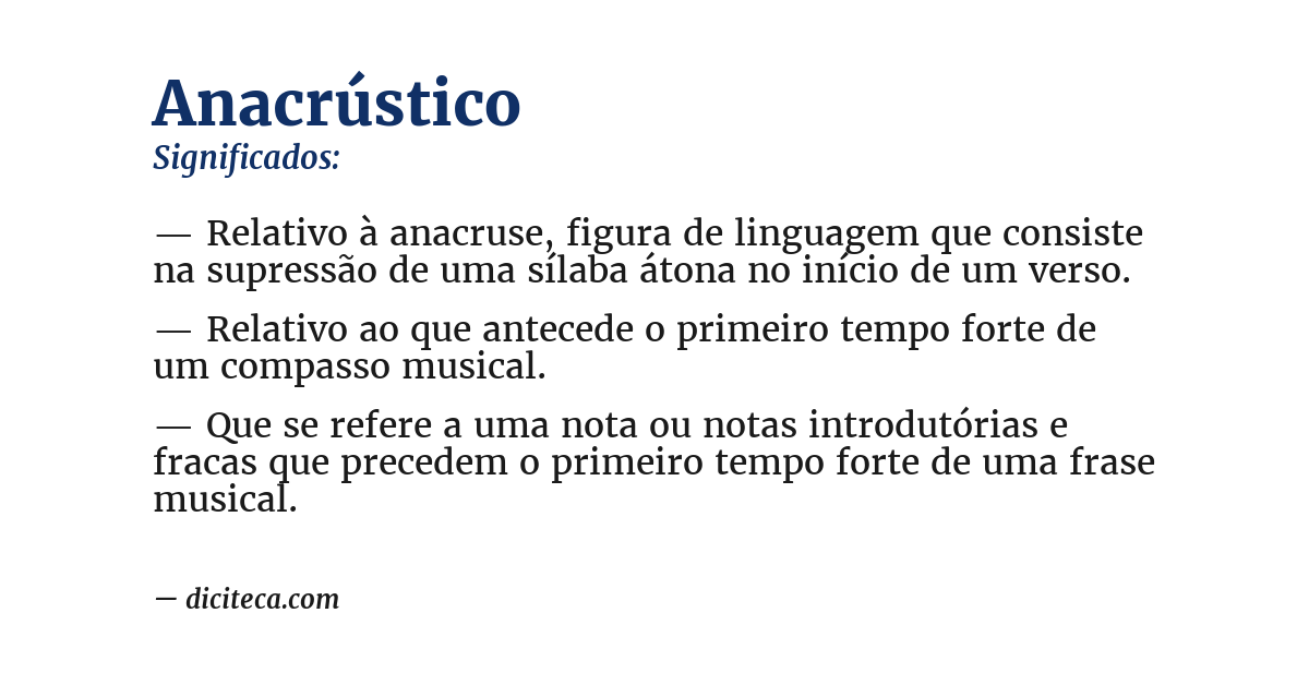 Significado de anacrústico