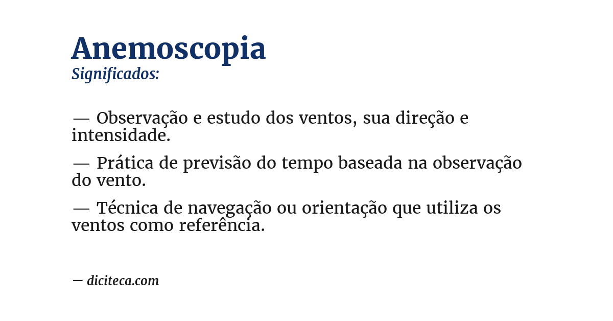 Significado de anemoscopia