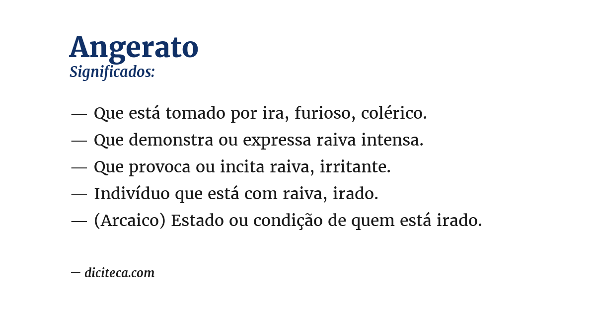 Significado de angerato
