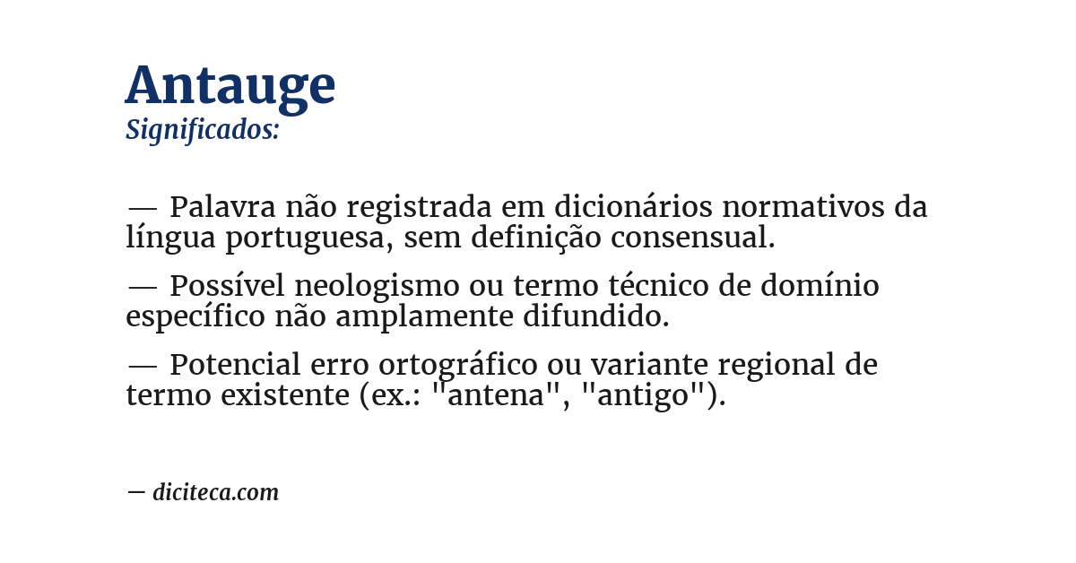 Significado de antauge