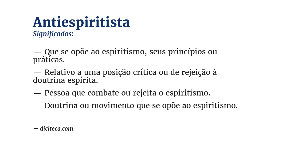 Significado de antiespiritista