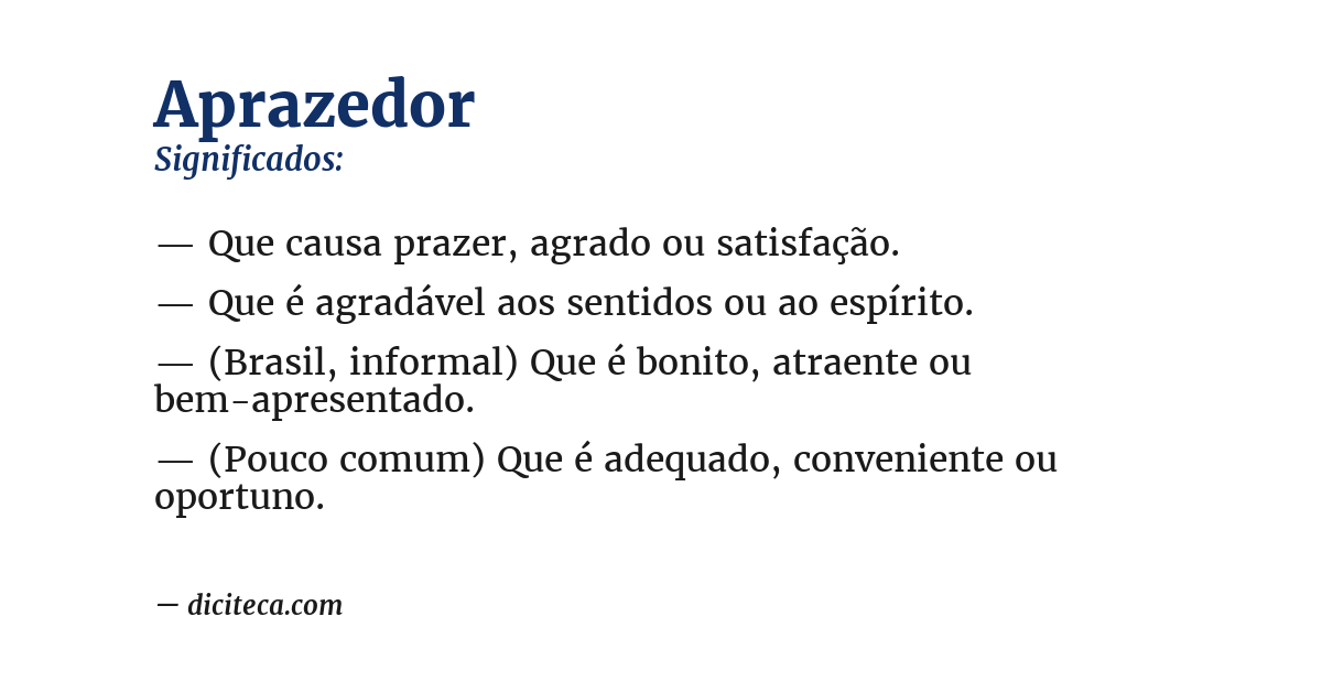 Significado de aprazedor