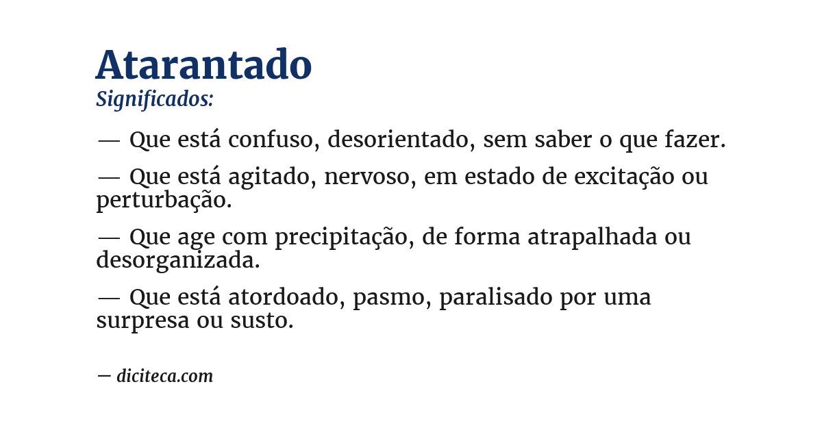 Significado de atarantado