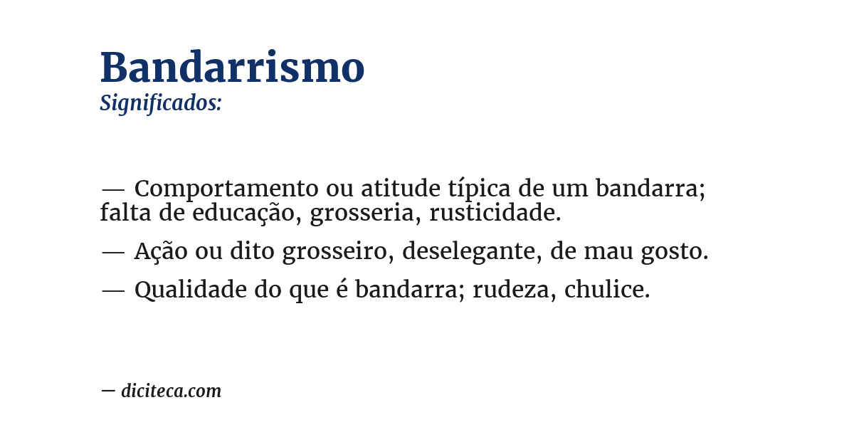 Significado de bandarrismo