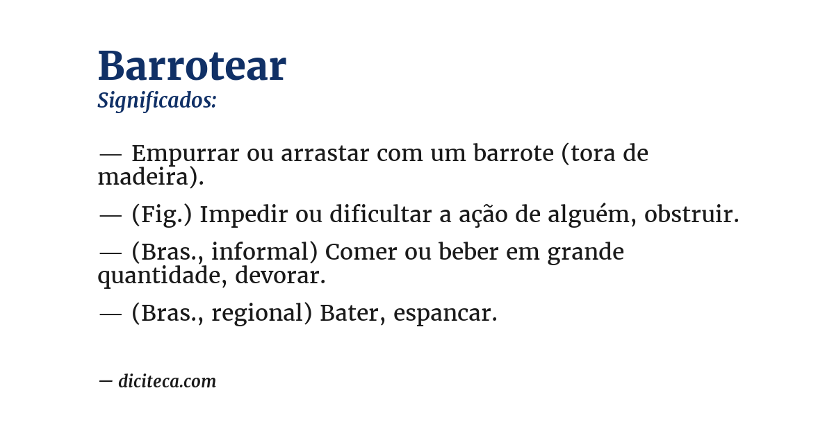Significado de barrotear