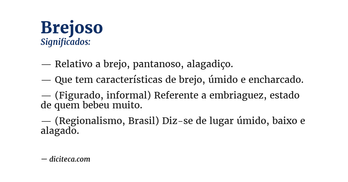 Significado de brejoso