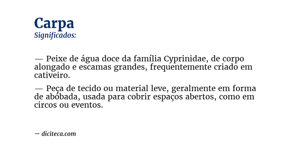 Significado de carpa