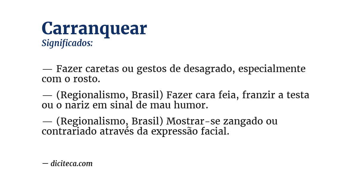 Significado de carranquear