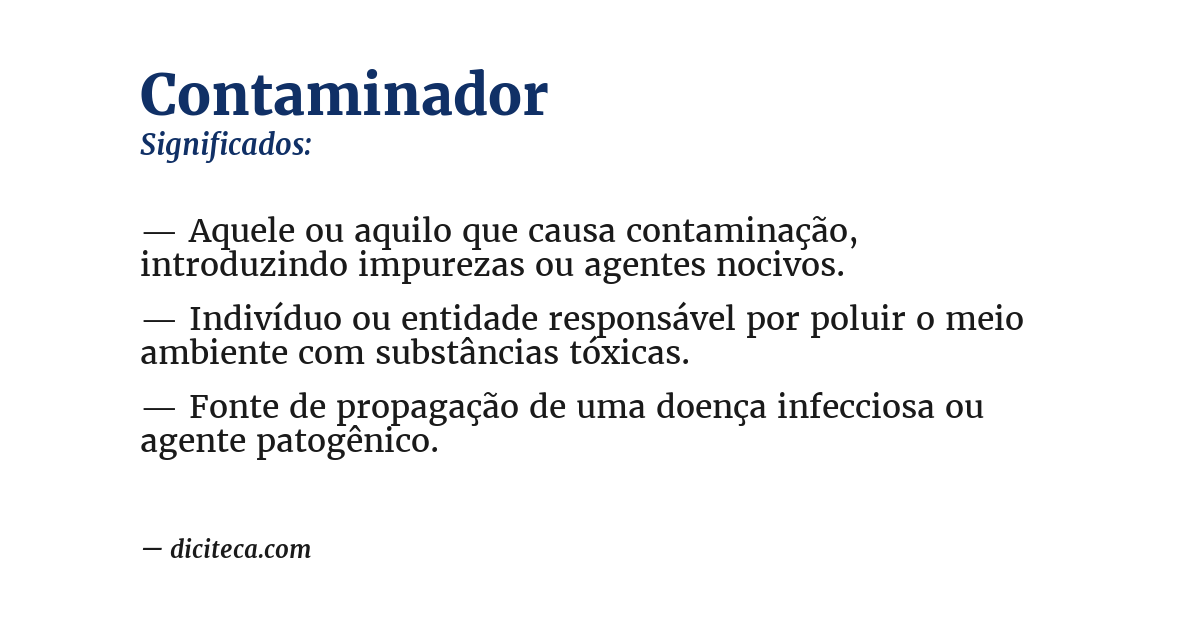 Significado de contaminador