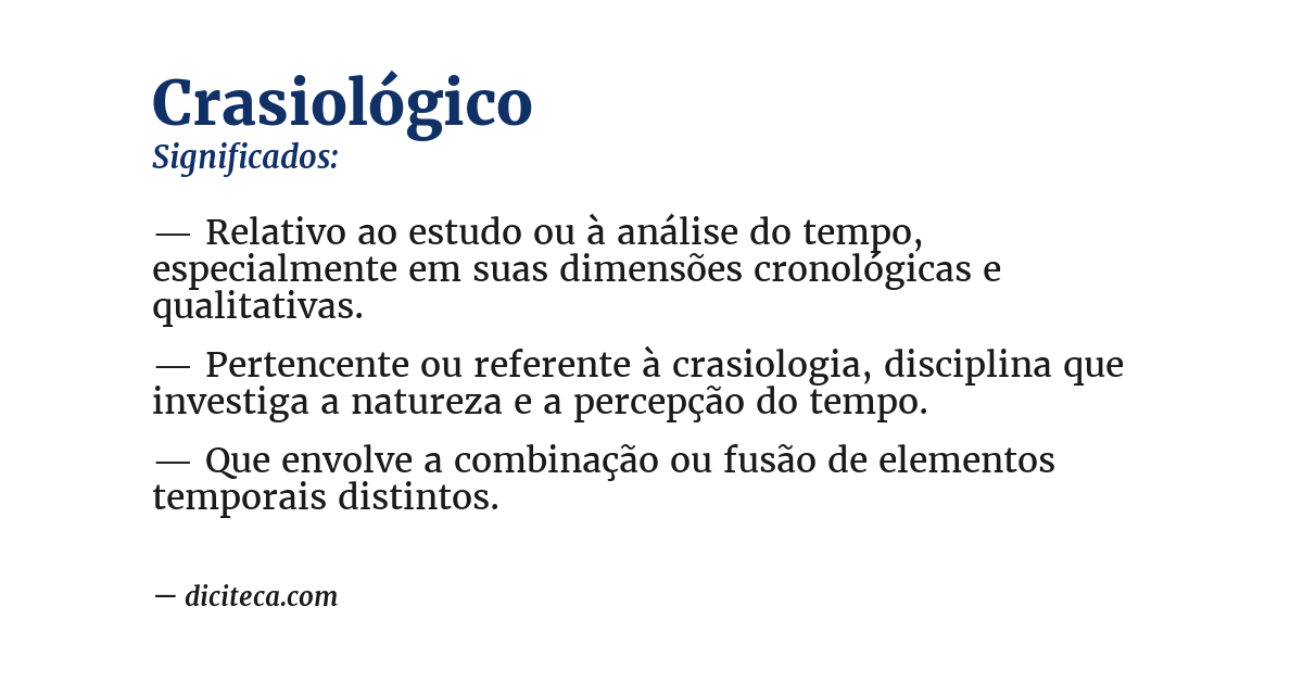 Significado de crasiológico