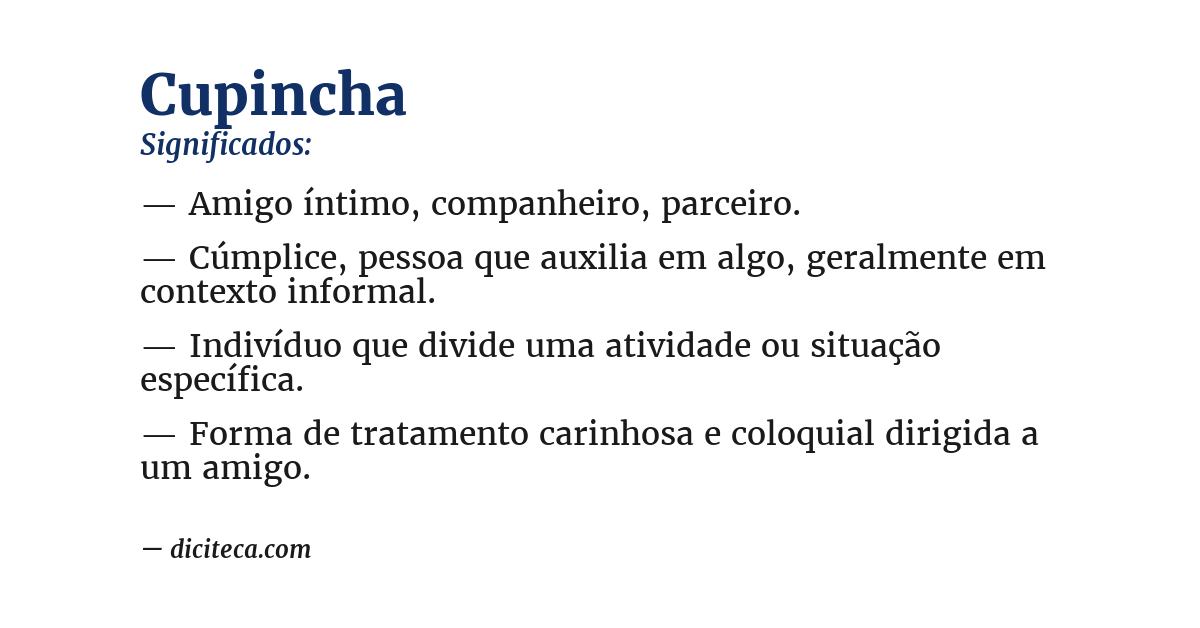 Significado de cupincha