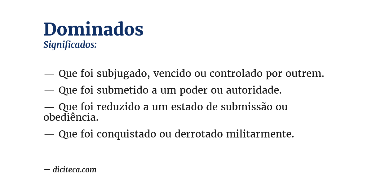 Significado de dominados