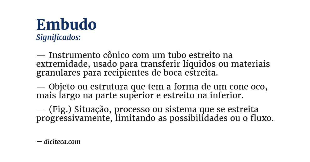 Significado de embudo