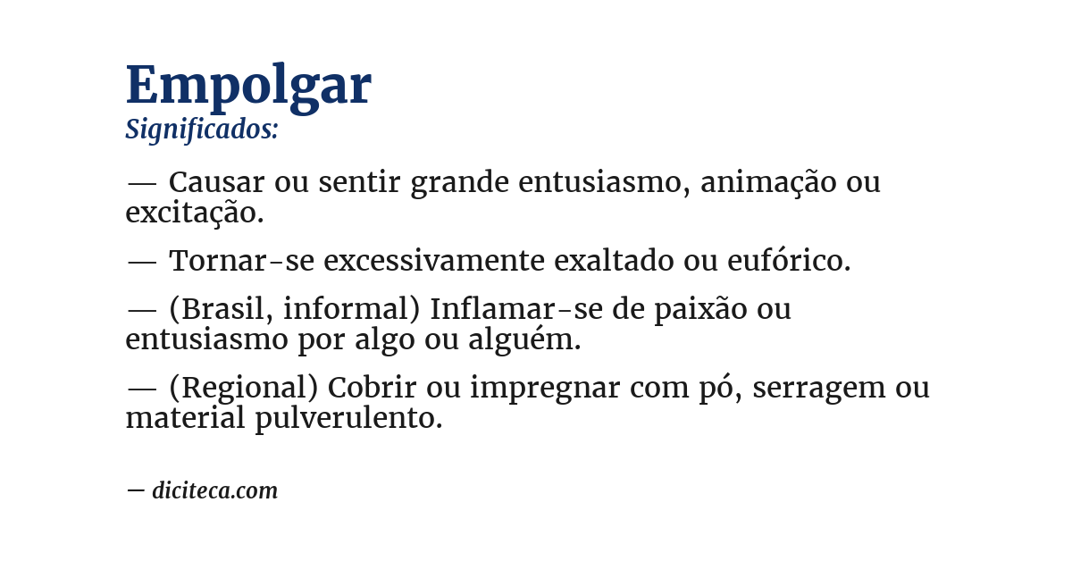 Significado de empolgar