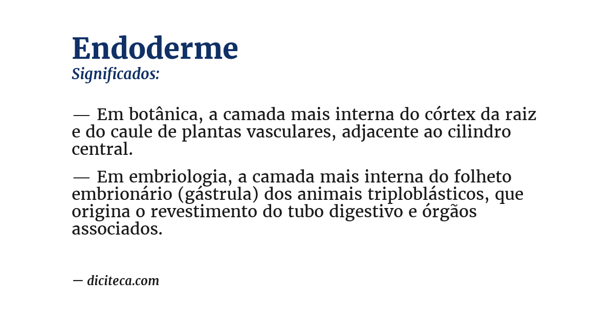Significado de endoderme