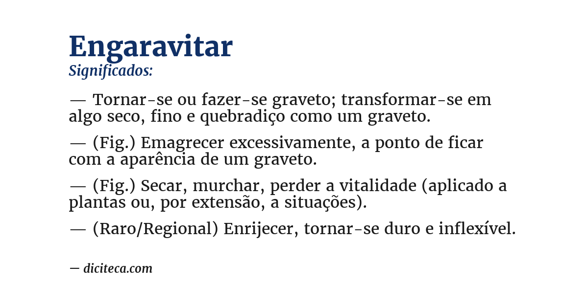 Significado de engaravitar