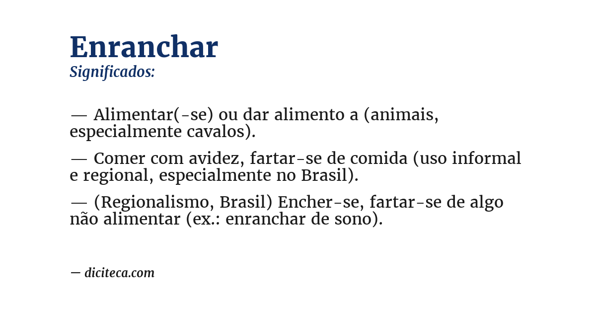 Significado de enranchar