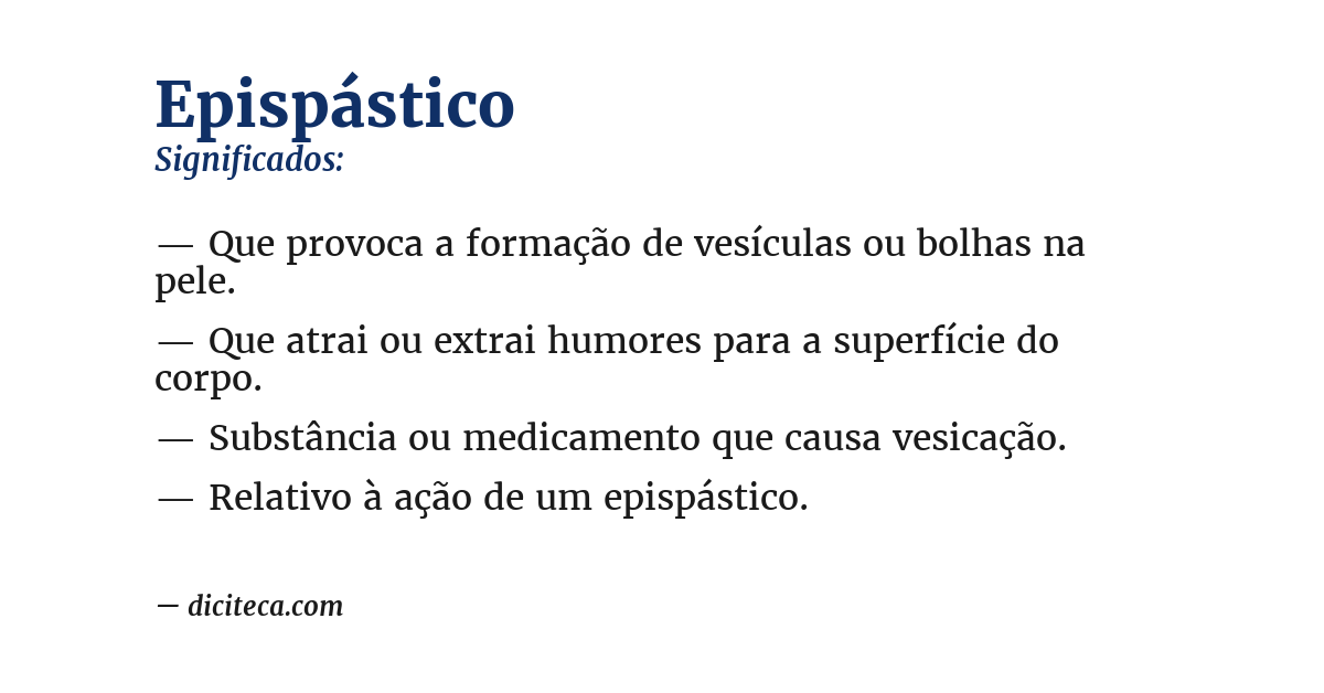 Significado de epispástico