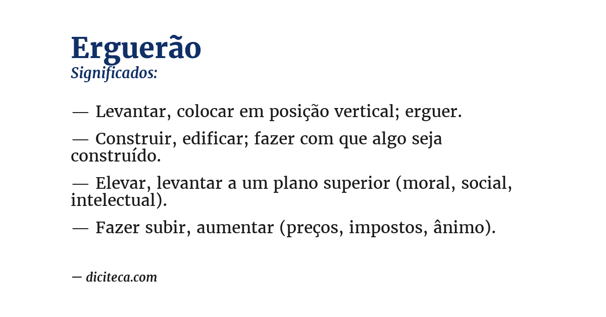 Significado de erguerão