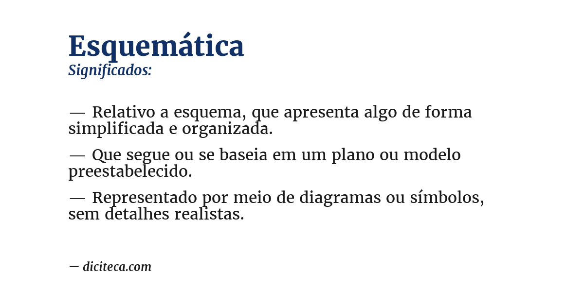 Significado de esquemática