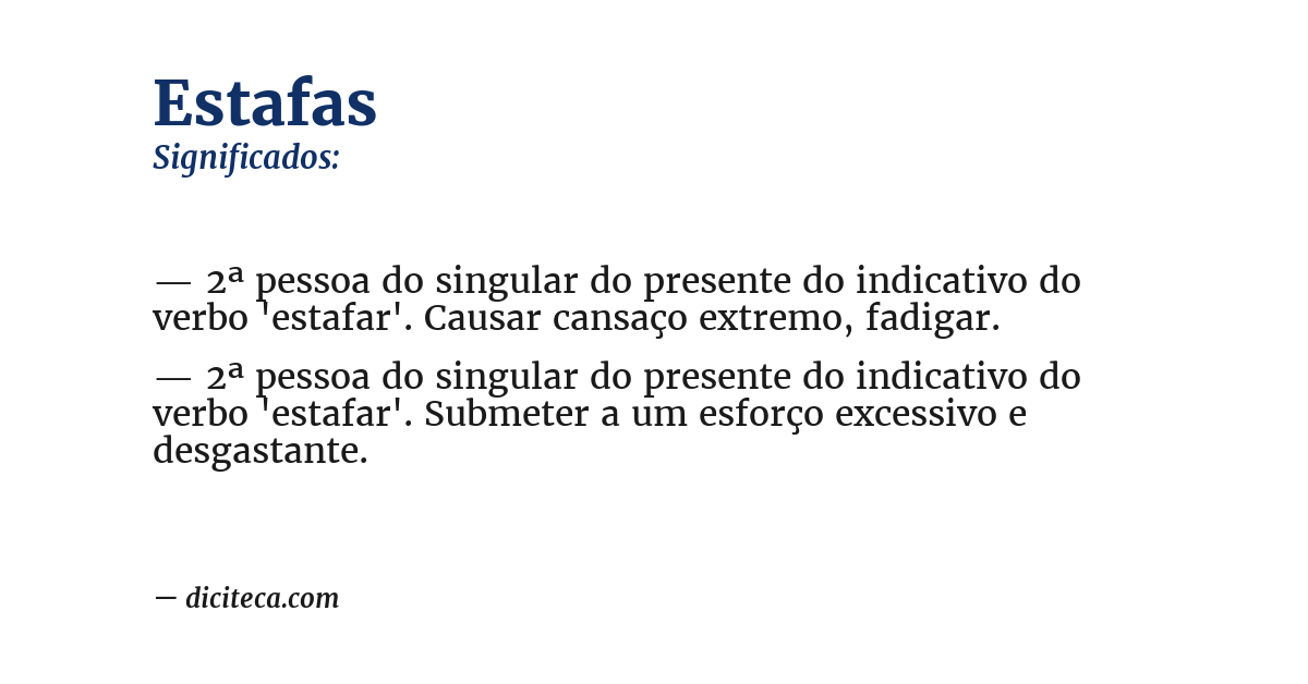 Significado de estafas