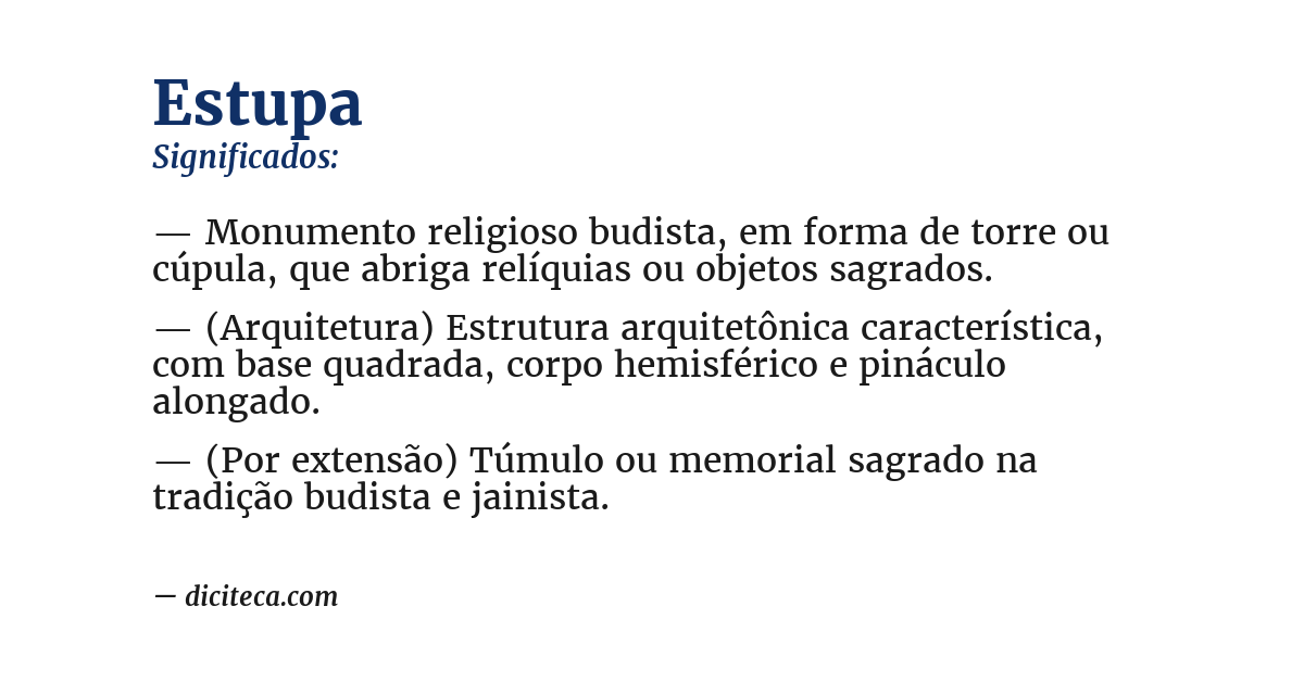 Significado de estupa