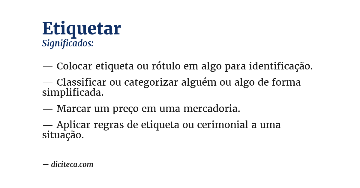 Significado de etiquetar