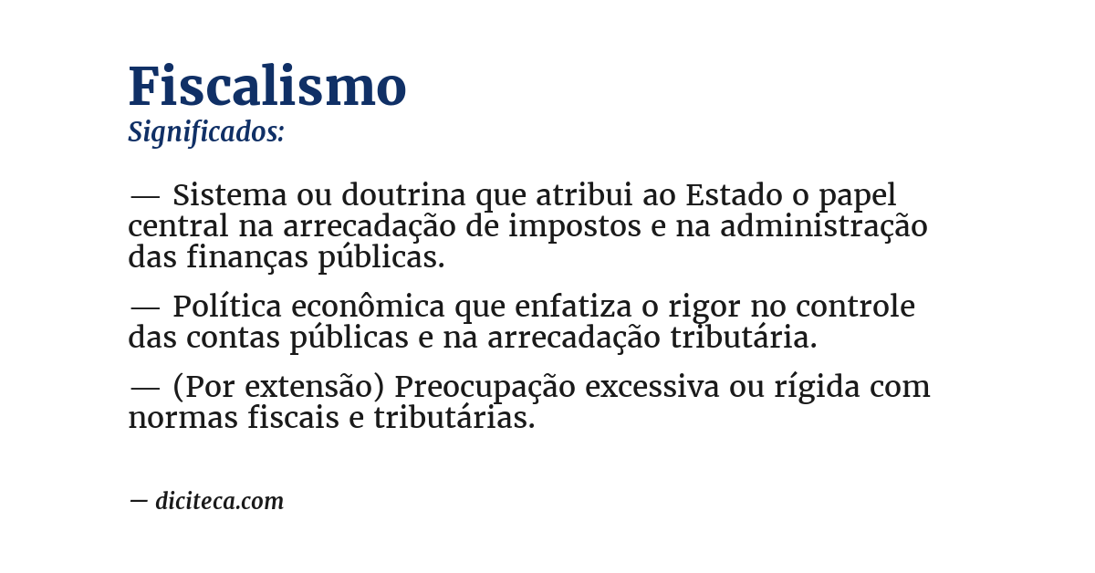 Significado de fiscalismo