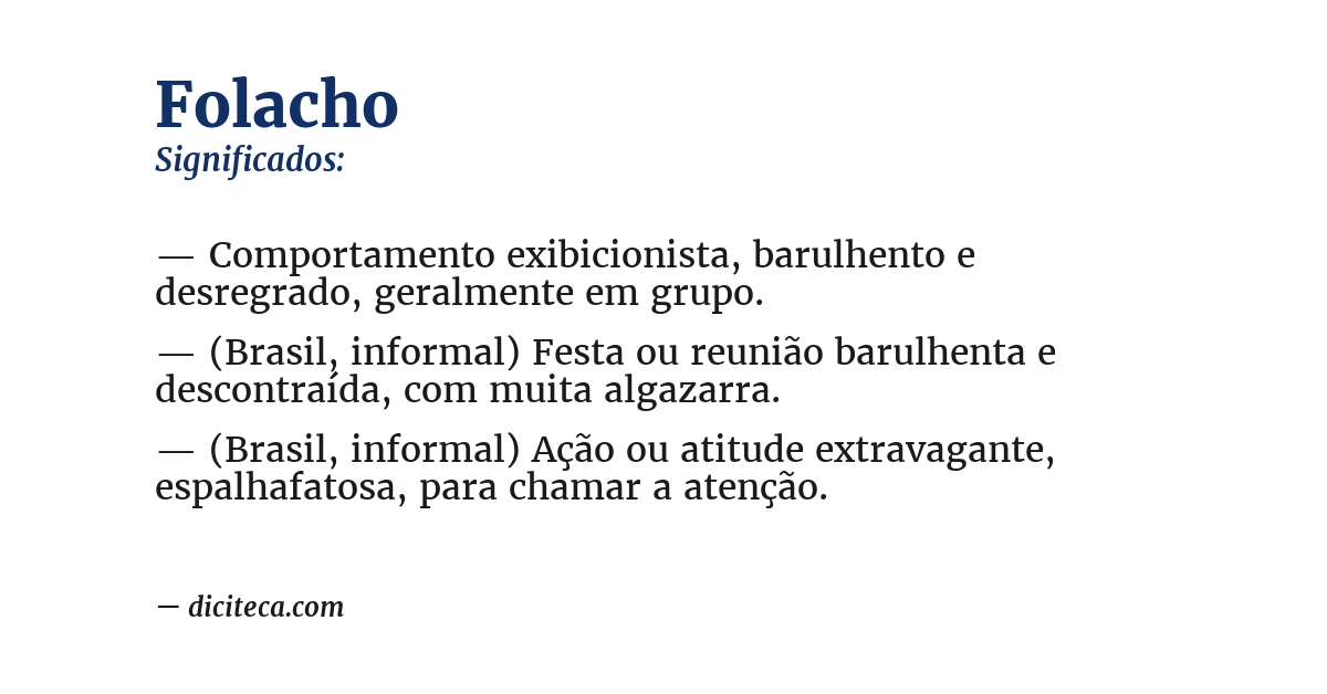 Significado de folacho