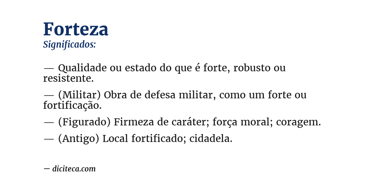 Significado de forteza