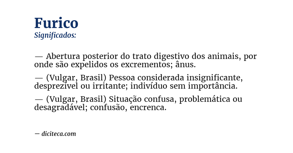 Significado de furico