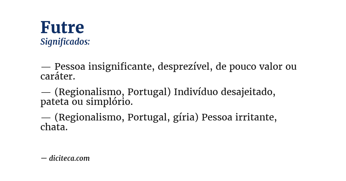 Significado de futre