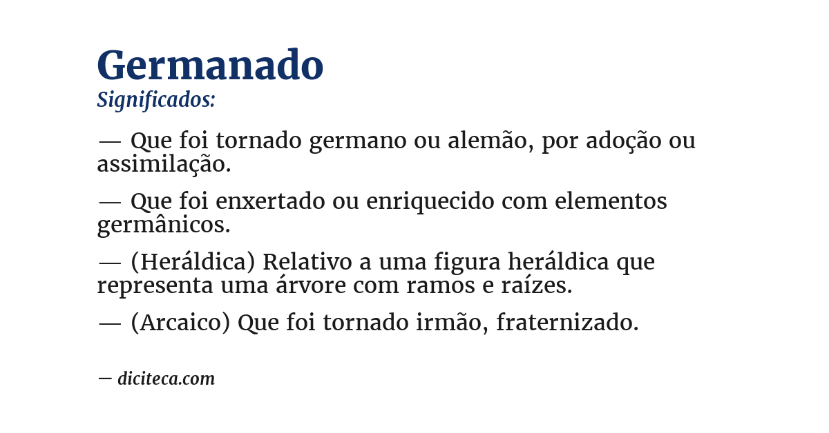Significado de germanado