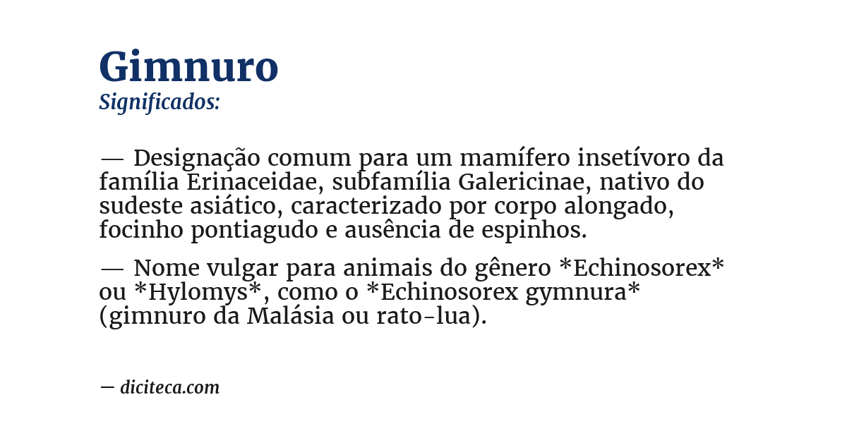 Significado de gimnuro