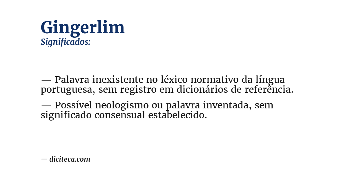 Significado de gingerlim