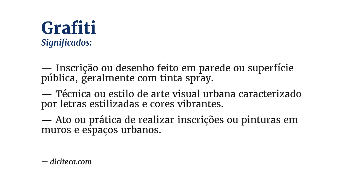 Significado de grafiti