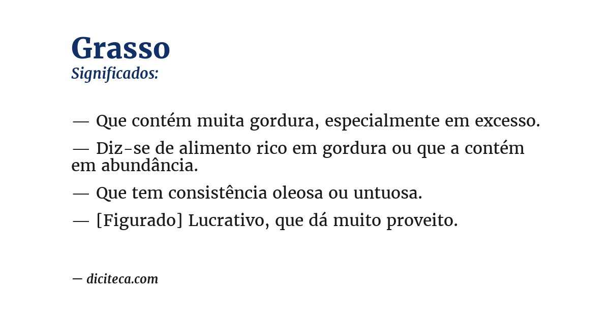 Significado de grasso