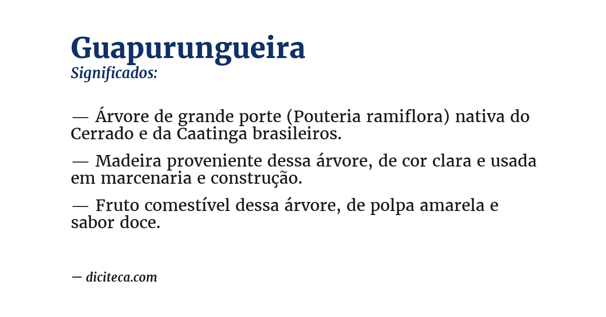 Significado de guapurungueira