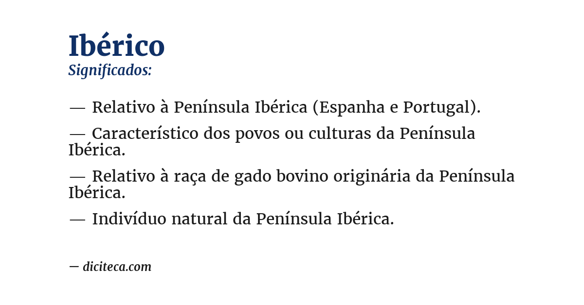 Significado de ibérico