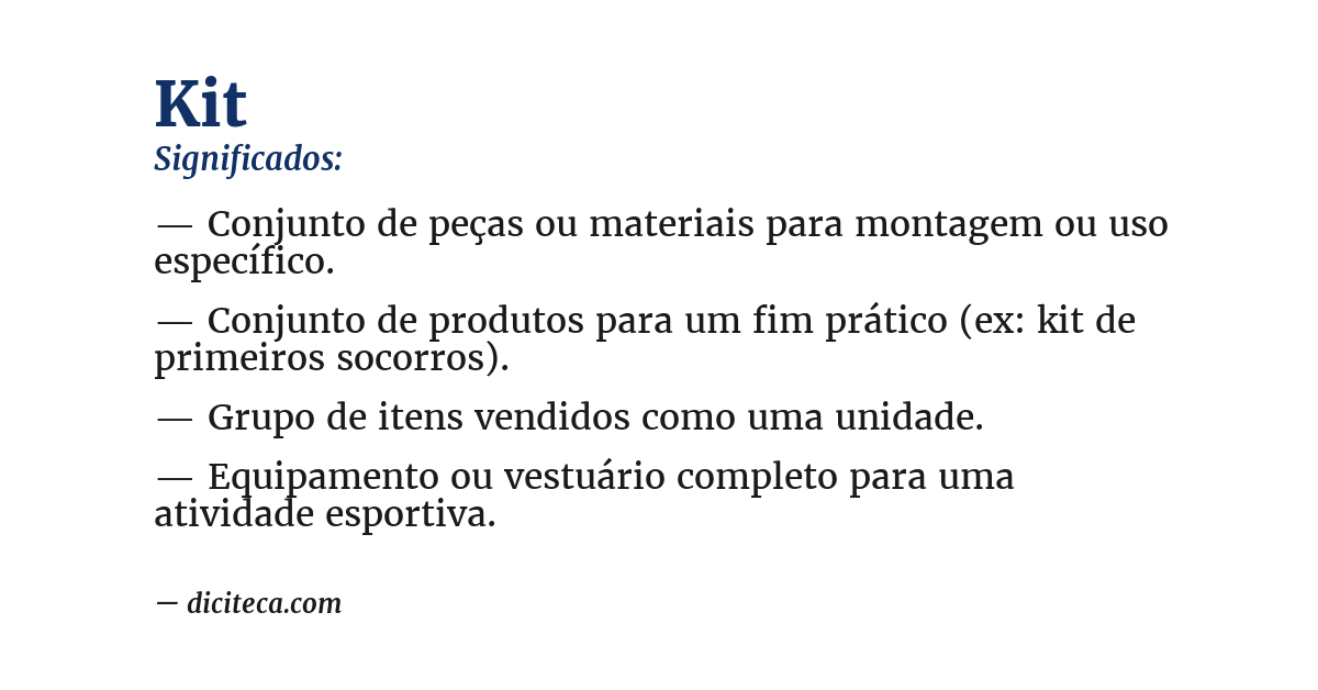 Significado de kit