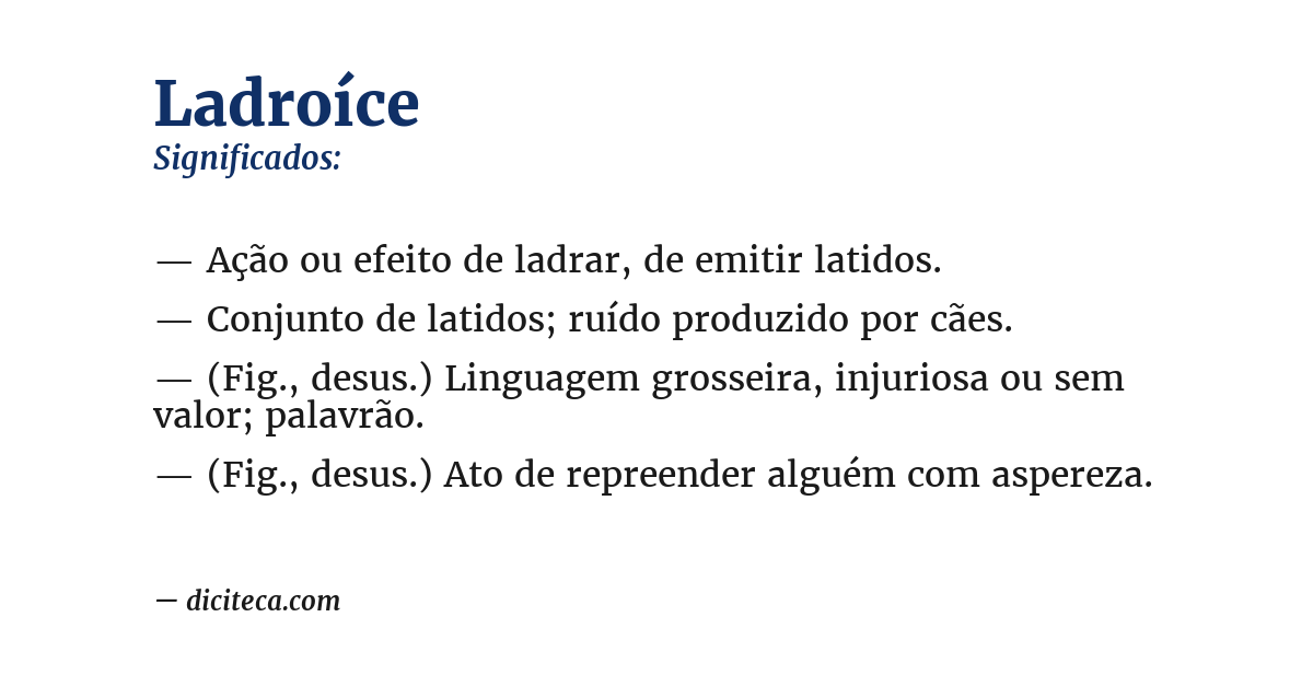 Significado de ladroíce