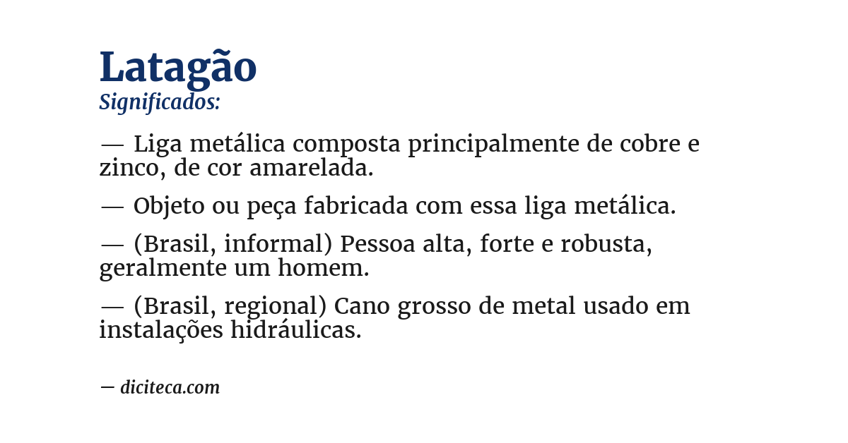 Significado de latagão