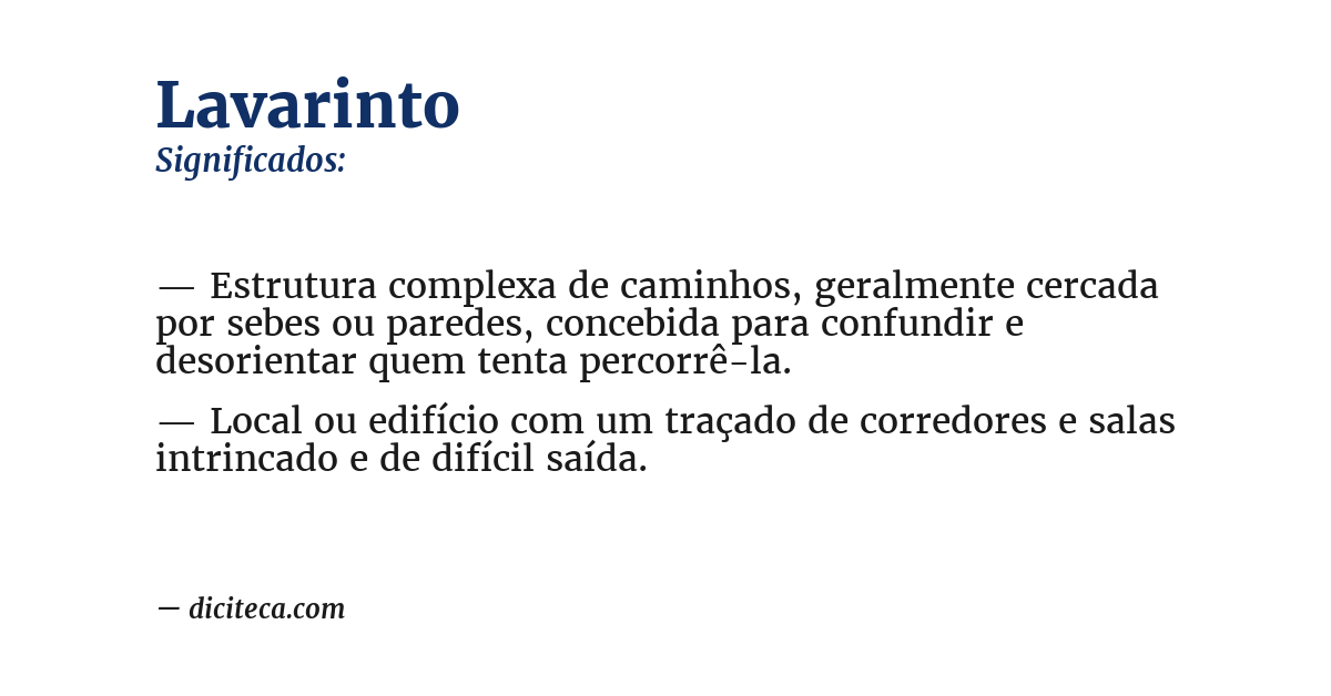 Significado de lavarinto